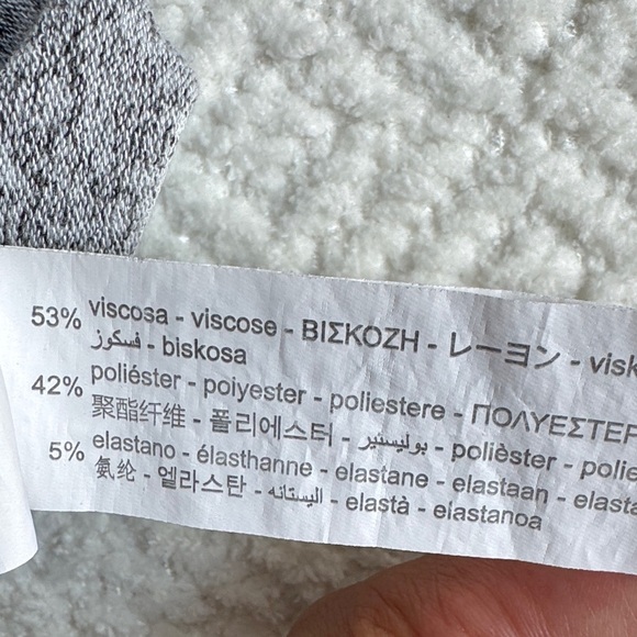 Zara Gray Puff Sleeve Blouse Size S - Picture 8 of 8